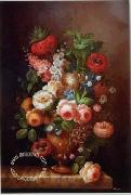 unknow artist Floral, beautiful classical still life of flowers.106 oil on canvas